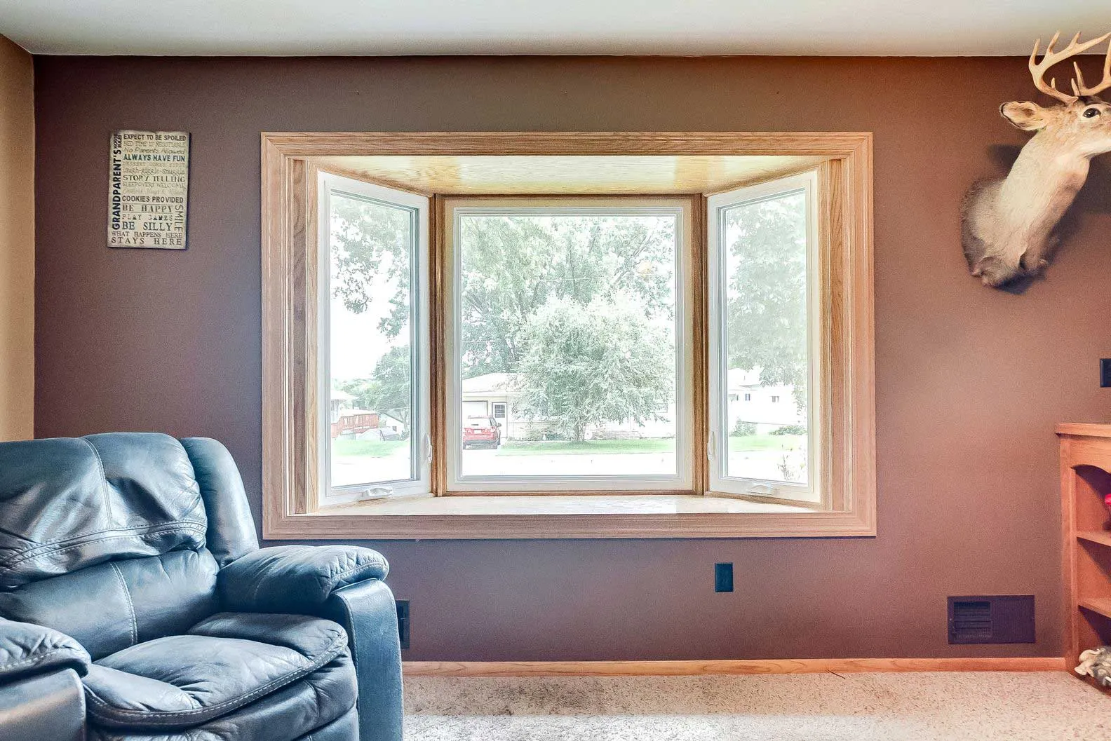 Modern home interior featuring newly installed windows and natural lighting